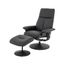 1 Poltrona Massagem Reclinavel Nebraska Rivatti PU Preto com Controle e Apoio para Pes